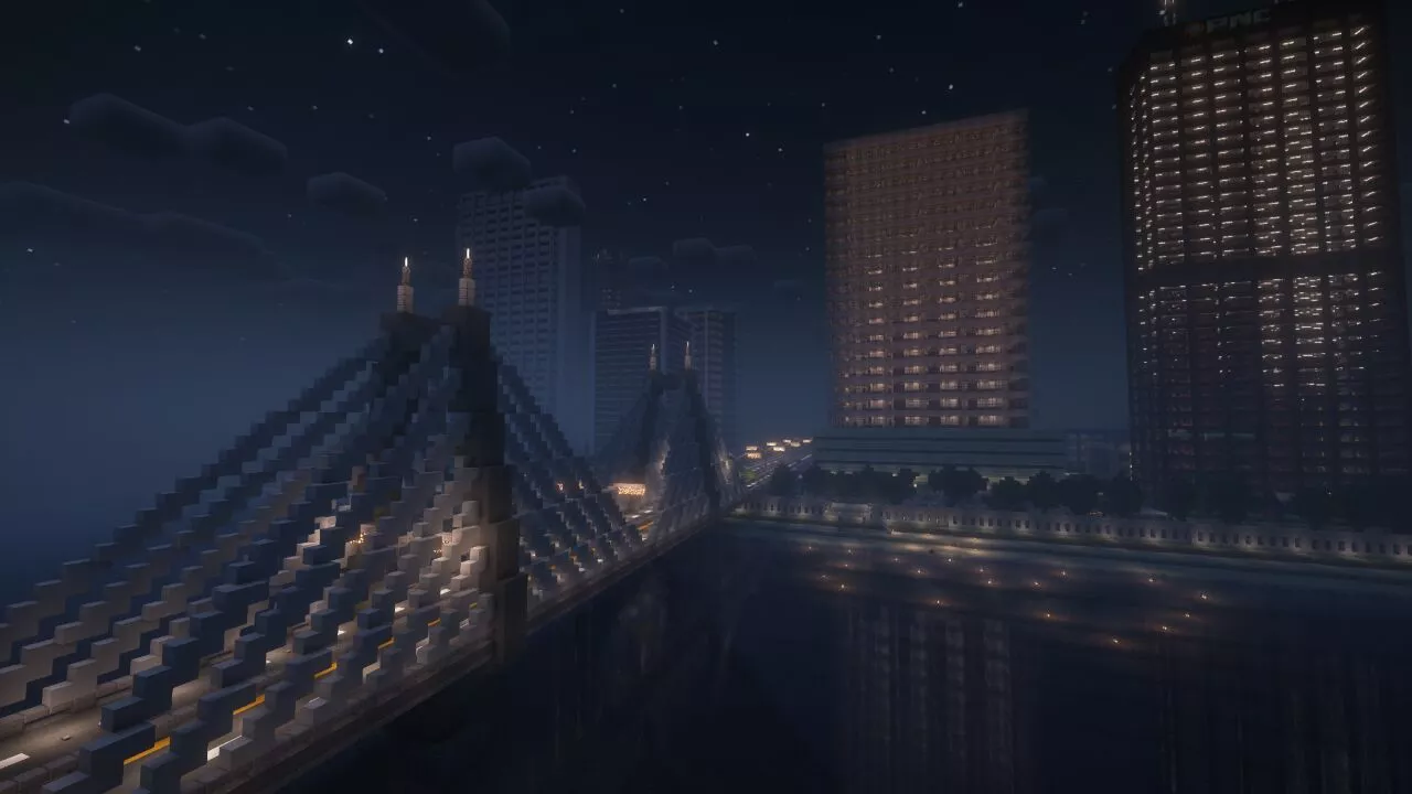 高架桥梁夜景